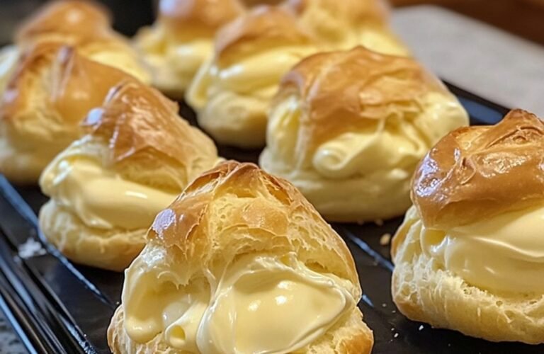 Custard-Filled Cream Puffs – Light, Creamy & Irresistible Homemade Treat